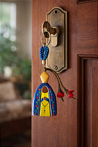 Chaveiro Nossa Senhora Aparecida In.feite (10x5 cm)