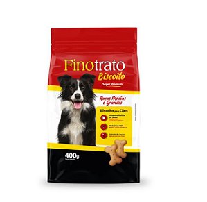 Biscoito Finotrato Para Cães Adultos De Raças Médias e Grandes 400 gramas