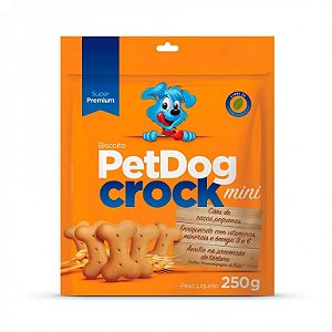 Biscoito Pet Dog Crock Mini para Cães Raças Pequenas 250 gramas