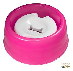 Bebedouro Com Bóia 1 Litro Cães Gatos Rosa
