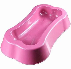 Comedouro Osso Rosa Para Cães 1 Litro