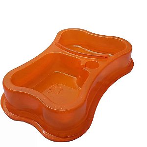Comedouro Automático Duplo Glitter Pet Toys 460 X 300 ml, Laranja