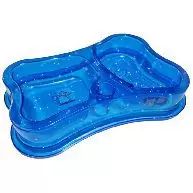 Comedouro Automático Duplo Glitter Pet Toys 460 X 300 ml, Azul