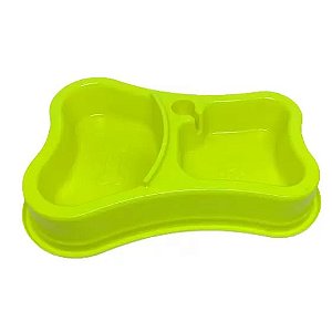 Comedouro Automático Duplo Neon Pet Toys 460 X 300 ml Amarelo