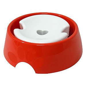 Bebedouro Furacão Pet Pop Pelos Longos 1000ml Vermelho