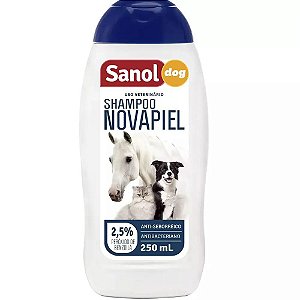 Shampoo Sanol Novapiel para Cachorro e Gatos 250 ml