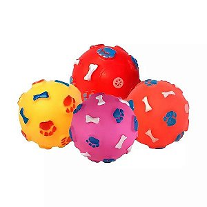 Brinquedo vinil bola pata ossinho para caes