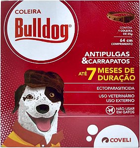 Coleira para Cães Antiparasitária Coveli Bulldog Até 7 Meses de Duração