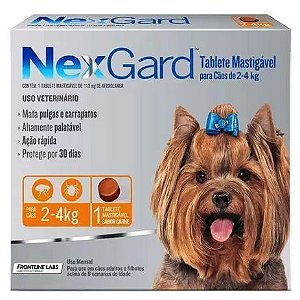 Antipulgas e Carrapatos Nexgard para Cães de 2 a 4 kg 1 Tablete