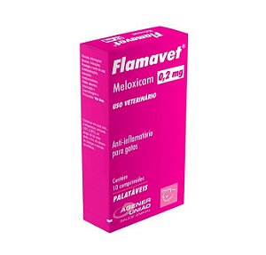 Anti-inflamatório Flamavet para Gatos 10 comprimidos 0,2 mg