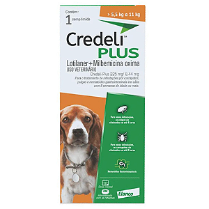 Antipulgas Credeli Plus 225mg Cães 5,5 a 11kg 1 comprimido