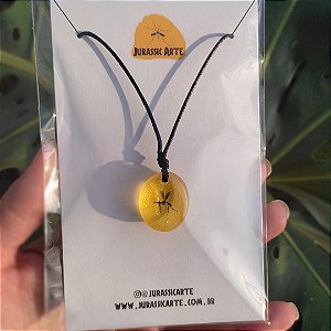 Colar Mosquito em Âmbar Jurassic Park