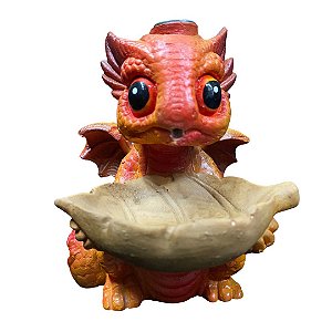 Incensário Cascata Baby Dragão Laranja