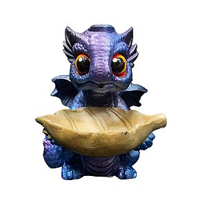 Incensário Cascata Baby Dragão Azul