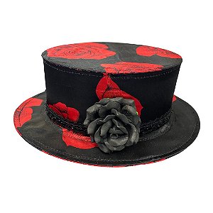 Cartola Decorada com Rosa Preta