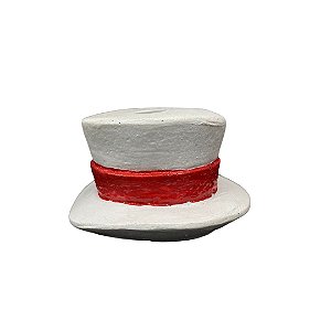 Porta Cigarro Chapéu - Branco e Vermelho