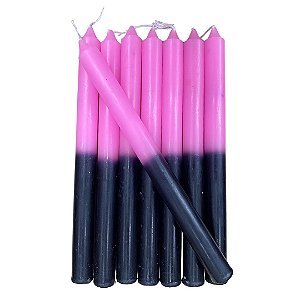 Vela Palito Rosa e Preto - 1kg