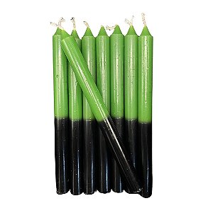 Vela Palito Verde e Preta - 1kg