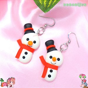 BRINCO NATAL BONECO DE NEVE BISCUIT (PAR)