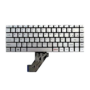 Teclado Compatível para Notebook Multilaser Ultra UB420 Ub431 Ub432 Ub436 Ub530 Ub531 Ub532 - Prata