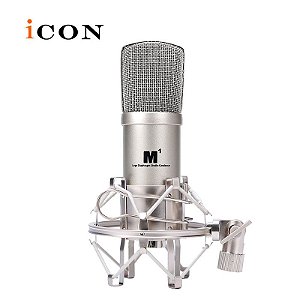 Microfone Condensador Pro Studio Cardióide (Shock Mount e Case) M1 - ICON