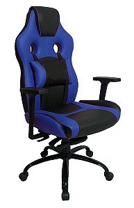 Cadeira Gamer com Almofada Linha Gamer Racing Azul