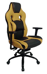 Cadeira Gamer com Almofada Linha Gamer Racing Amarelo