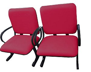 02 Cadeiras para Escritório para Obesos até 250kg Rosa