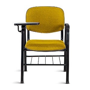 Cadeira Escolar Universitária para Auditórios Linha Hotel Amarelo