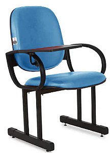 01 Cadeira Escolar para Auditório com Prancheta Linha Dallas Auditório Amarelo