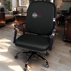 Cadeira para Pessoas Altas que Suporta até 250kg Giratória para Obesos e Porteiros, ideal para Escritório e Portaria de Prédios e Condomínios