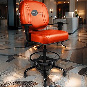 Cadeira Caixa Alta que Suporta até 250kg para Porteiros e Obesos, ideal para Portaria de Prédios e Condomínios