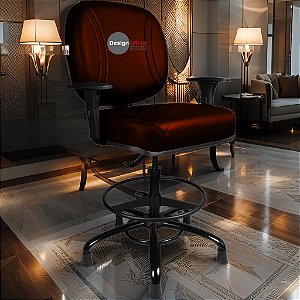 Cadeira Caixa Alta que Suporta até 250kg para Porteiros e Obesos, ideal para Portaria de Prédios e Condomínios