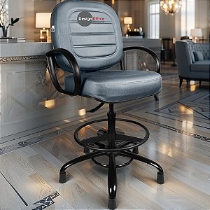 Cadeira Caixa Alta que Suporta até 250kg para Porteiros e Obesos, ideal para Portaria de Prédios e Condomínios