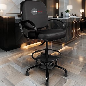 Cadeira Caixa Alta que Suporta até 250kg para Porteiros e Obesos, ideal para Portaria de Prédios e Condomínios