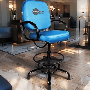 Cadeira Caixa Alta que Suporta até 250kg para Porteiros e Obesos, ideal para Portaria de Prédios e Condomínios