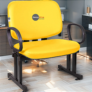 Cadeira que suporta até 300kg para Obesos Super Reforçada – Ideal para atendimento ao público em Clínicas, Hospitais, Igrejas e Instituições Financeiras - Amarelo