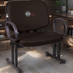 Cadeira que suporta até 300kg para Obesos Super Reforçada – Ideal para atendimento ao público em Clínicas, Hospitais, Igrejas e Instituições Financeiras - Marrom Café