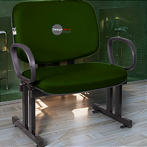 Cadeira que suporta até 300kg para Obesos Super Reforçada – Ideal para atendimento ao público em Clínicas, Hospitais, Igrejas e Instituições Financeiras - Verde Escuro