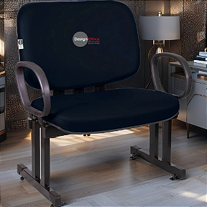 Cadeira que suporta até 300kg para Obesos Super Reforçada – Ideal para atendimento ao público em Clínicas, Hospitais, Igrejas e Instituições Financeiras - Azul Marinho