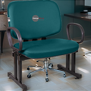 Cadeira que suporta até 300kg para Obesos Super Reforçada – Ideal para atendimento ao público em Clínicas, Hospitais, Igrejas e Instituições Financeiras - Verde