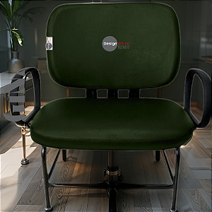 Cadeira que suporta até 300kg para Obesos Super Reforçada – Ideal para atendimento ao público em Clínicas, Hospitais, Igrejas e Instituições Financeiras - Verde Escuro