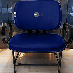 Cadeira que suporta até 300kg para Obesos Super Reforçada – Ideal para atendimento ao público em Clínicas, Hospitais, Igrejas e Instituições Financeiras - Azul Royal