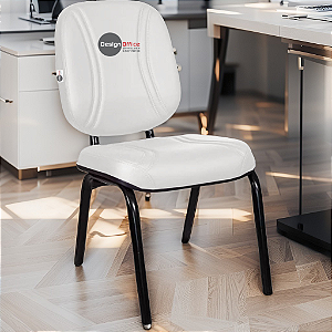 Cadeira Super Reforçada que Suporta até 200kg para Obesos e Porteiros, ideal para Escritório, Escolas e Portaria de Prédios e Condomínios - Branco