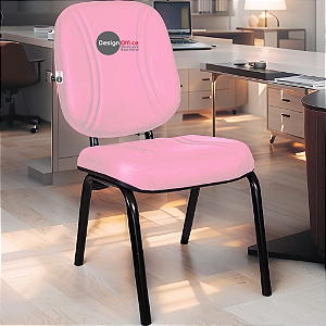 Cadeira Super Reforçada que Suporta até 200kg para Obesos e Porteiros, ideal para Escritório, Escolas e Portaria de Prédios e Condomínios - Rosa Claro