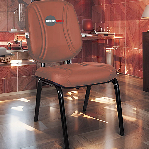 Cadeira Super Reforçada que Suporta até 200kg para Obesos e Porteiros, ideal para Escritório, Escolas e Portaria de Prédios e Condomínios - Vermelho Telha
