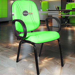 Cadeira Super Reforçada que Suporta até 200kg para Obesos e Porteiros, ideal para Escritório, Escolas e Portaria de Prédios e Condomínios - Verde Limão