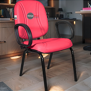Cadeira Super Reforçada que Suporta até 200kg para Obesos e Porteiros, ideal para Escritório, Escolas e Portaria de Prédios e Condomínios - Rosa Pink