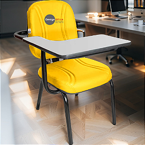 Cadeira Escolar Super Reforçada que Suporta até 200kg para Obesos, ideal para Escolas e Faculdades - Amarelo