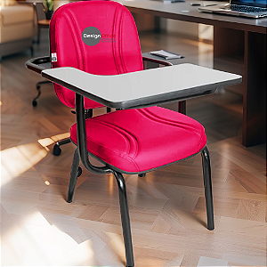 Cadeira Escolar Super Reforçada que Suporta até 200kg para Obesos, ideal para Escolas e Faculdades - Rosa Pink